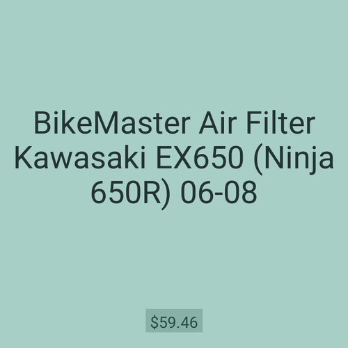 BikeMaster Air Filter Kawasaki EX650 (Ninja 650R) 06-08