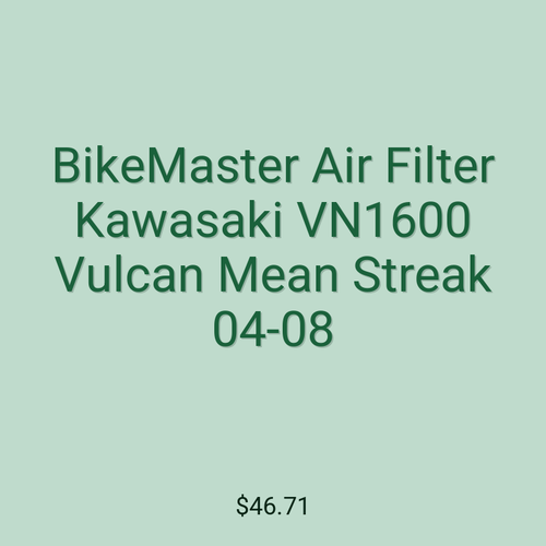 BikeMaster Air Filter Kawasaki VN1600 Vulcan Mean Streak 04-08