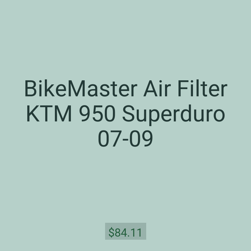 BikeMaster Air Filter KTM 950 Superduro 07-09