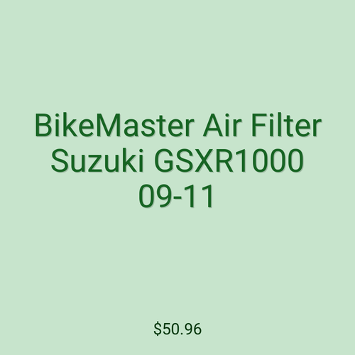 BikeMaster Air Filter Suzuki GSXR1000 09-11