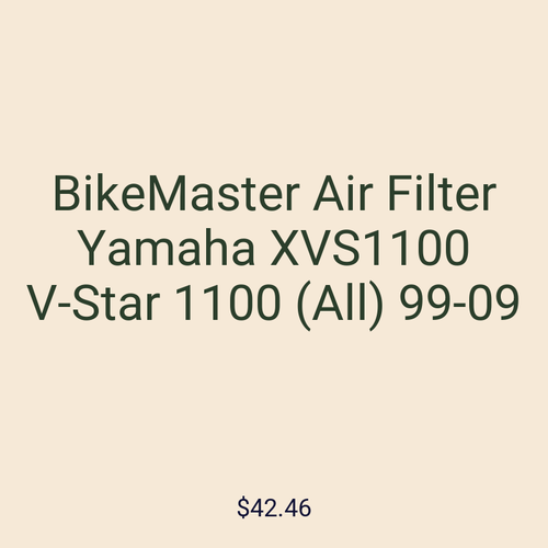 BikeMaster Air Filter Yamaha XVS1100 V-Star 1100 (All) 99-09