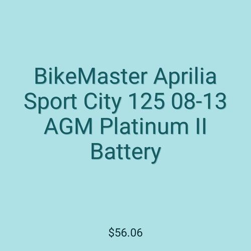 BikeMaster Aprilia Sport City 125 08-13 AGM Platinum II Battery