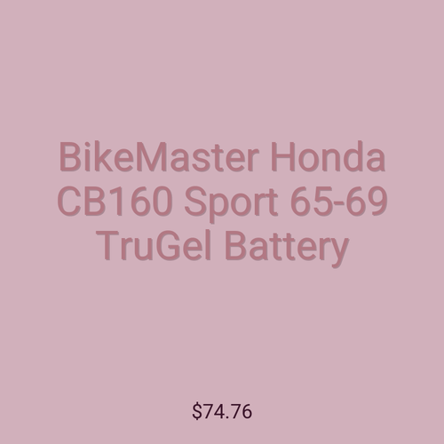 BikeMaster Honda CB160 Sport 65-69 TruGel Battery