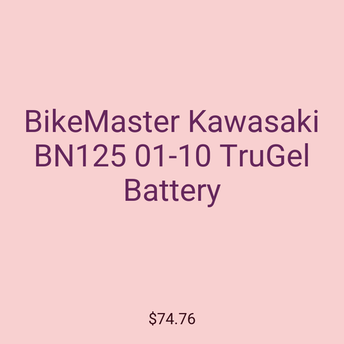 BikeMaster Kawasaki BN125 01-10 TruGel Battery
