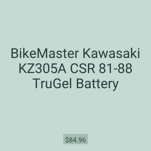 BikeMaster Kawasaki KZ305A CSR 81-88 TruGel Battery