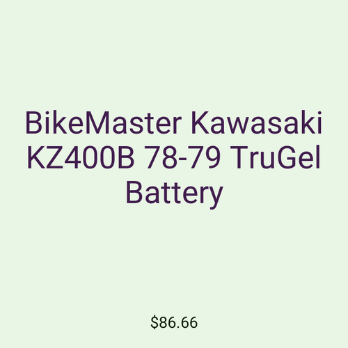 BikeMaster Kawasaki KZ400B 78-79 TruGel Battery