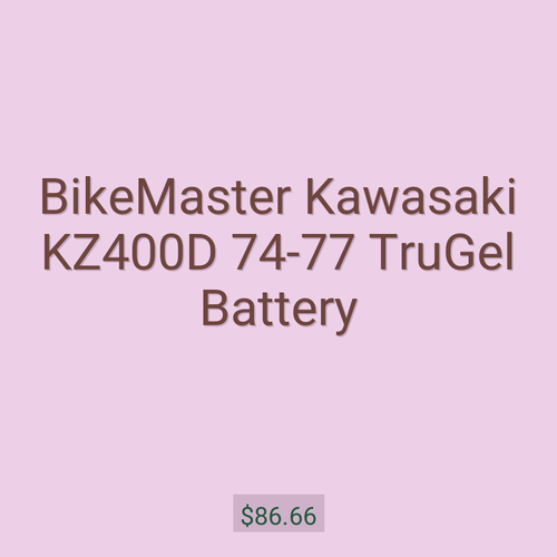 BikeMaster Kawasaki KZ400D 74-77 TruGel Battery