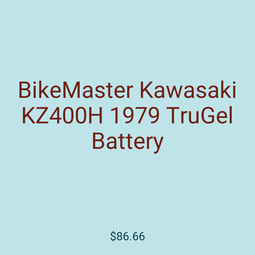 BikeMaster Kawasaki KZ400H 1979 TruGel Battery