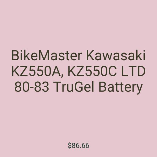 BikeMaster Kawasaki KZ550A, KZ550C LTD 80-83 TruGel Battery