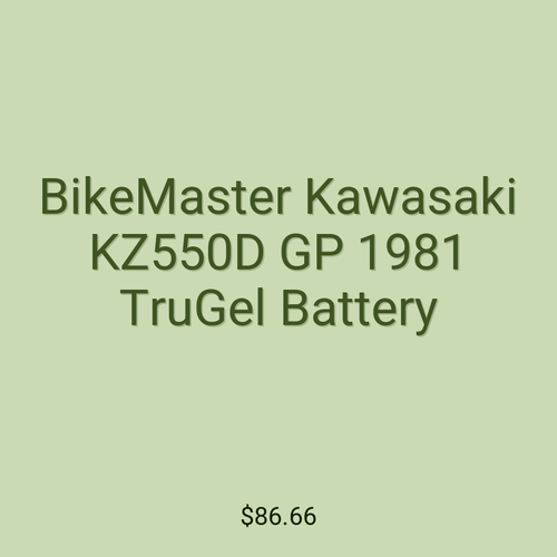 BikeMaster Kawasaki KZ550D GP 1981 TruGel Battery