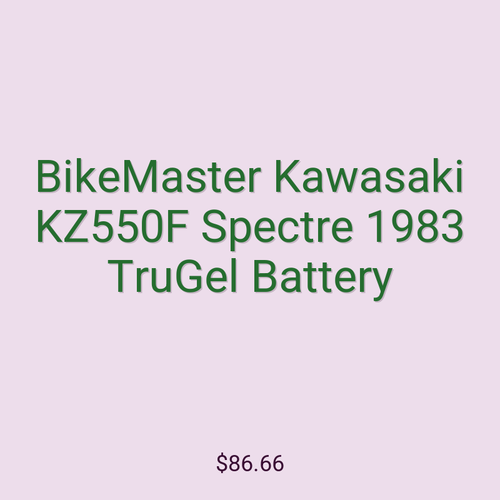 BikeMaster Kawasaki KZ550F Spectre 1983 TruGel Battery