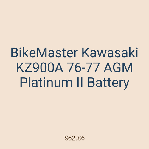 BikeMaster Kawasaki KZ900A 76-77 AGM Platinum II Battery