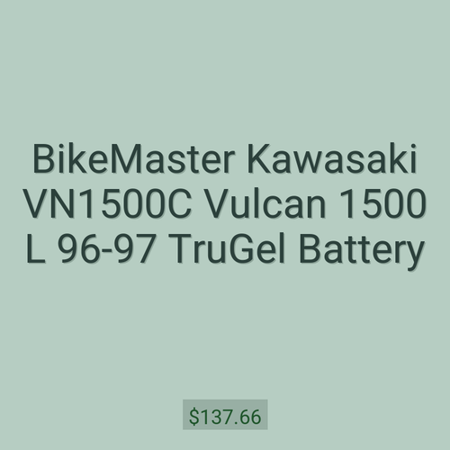 BikeMaster Kawasaki VN1500C Vulcan 1500 L 96-97 TruGel Battery