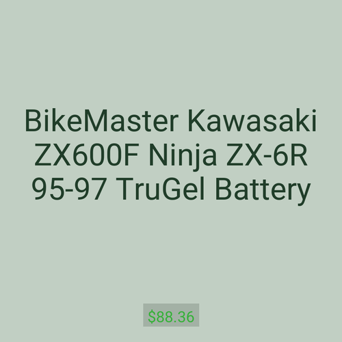 BikeMaster Kawasaki ZX600F Ninja ZX-6R 95-97 TruGel Battery