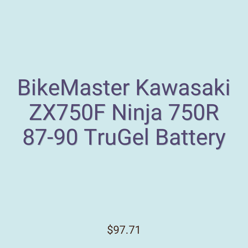 BikeMaster Kawasaki ZX750F Ninja 750R 87-90 TruGel Battery