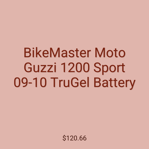 BikeMaster Moto Guzzi 1200 Sport 09-10 TruGel Battery