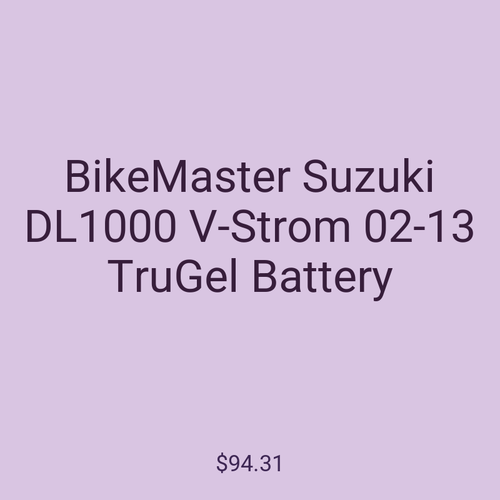 BikeMaster Suzuki DL1000 V-Strom 02-13 TruGel Battery