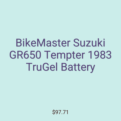 BikeMaster Suzuki GR650 Tempter 1983 TruGel Battery