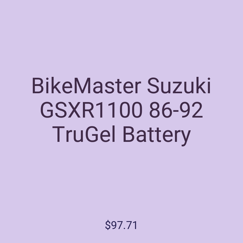 BikeMaster Suzuki GSXR1100 86-92 TruGel Battery