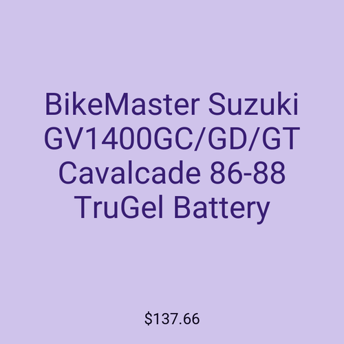 BikeMaster Suzuki GV1400GC/GD/GT Cavalcade 86-88 TruGel Battery