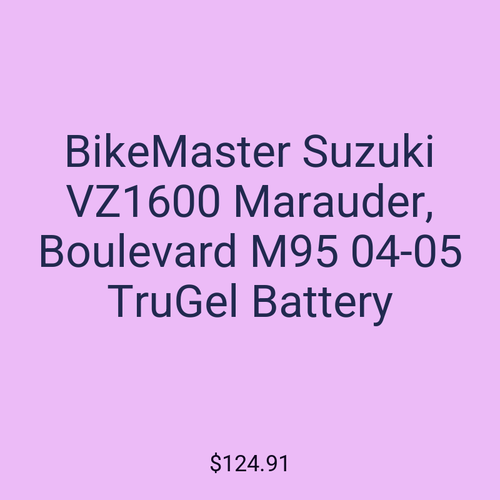 BikeMaster Suzuki VZ1600 Marauder, Boulevard M95 04-05 TruGel Battery