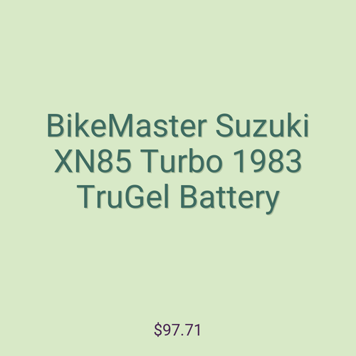 BikeMaster Suzuki XN85 Turbo 1983 TruGel Battery