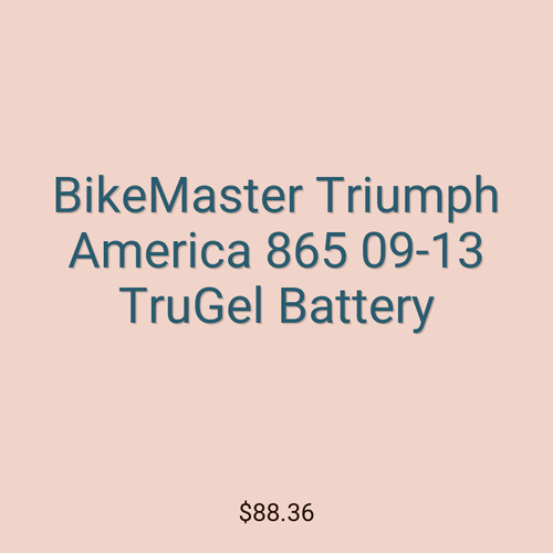 BikeMaster Triumph America 865 09-13 TruGel Battery