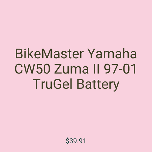 BikeMaster Yamaha CW50 Zuma II 97-01 TruGel Battery