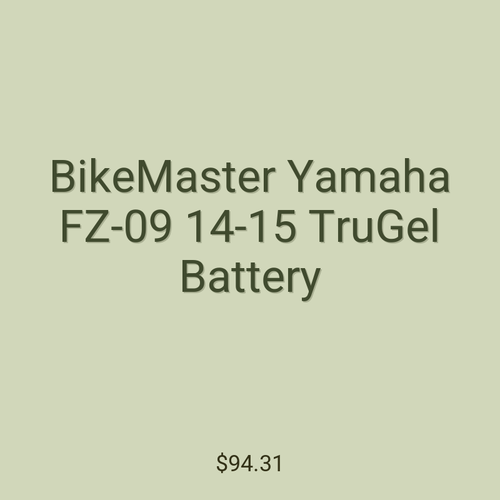 BikeMaster Yamaha FZ-09 14-15 TruGel Battery
