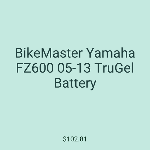 BikeMaster Yamaha FZ600 05-13 TruGel Battery
