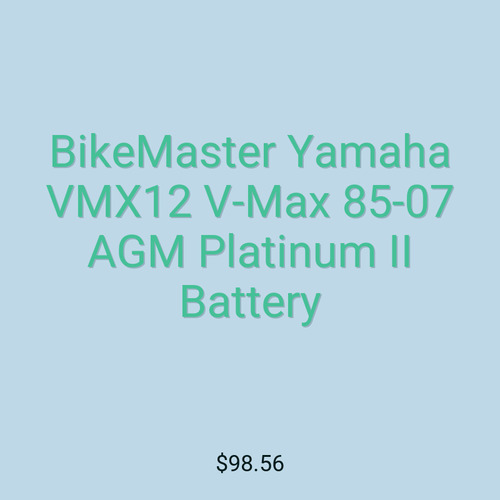 BikeMaster Yamaha VMX12 V-Max 85-07 AGM Platinum II Battery