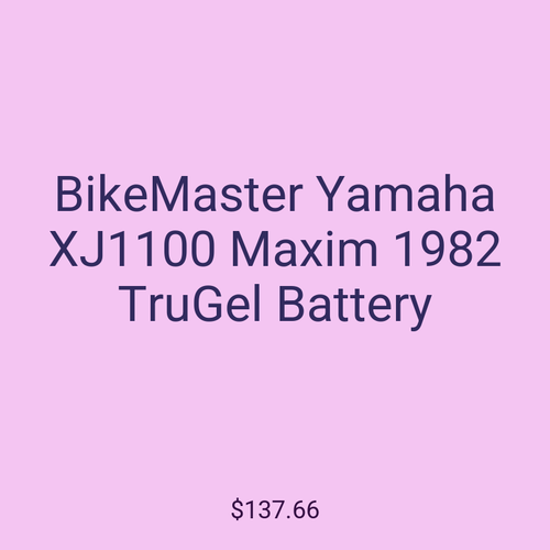 BikeMaster Yamaha XJ1100 Maxim 1982 TruGel Battery