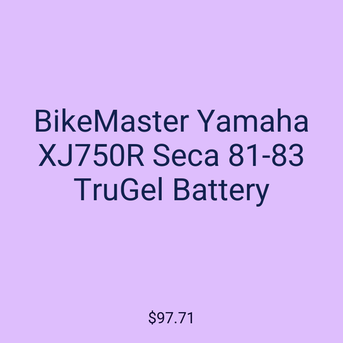 BikeMaster Yamaha XJ750R Seca 81-83 TruGel Battery
