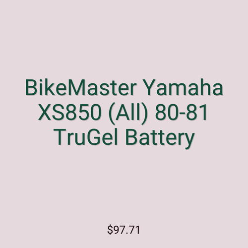 BikeMaster Yamaha XS850 (All) 80-81 TruGel Battery