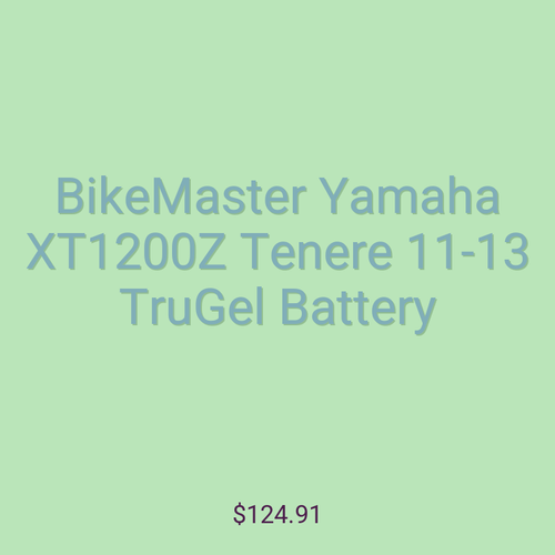 BikeMaster Yamaha XT1200Z Tenere 11-13 TruGel Battery