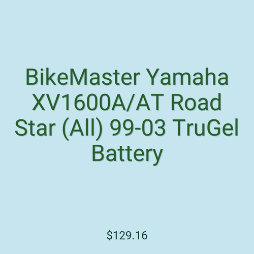 BikeMaster Yamaha XV1600A/AT Road Star (All) 99-03 TruGel Battery