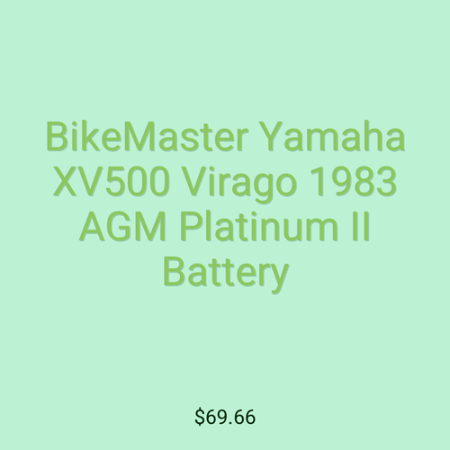 BikeMaster Yamaha XV500 Virago 1983 AGM Platinum II Battery