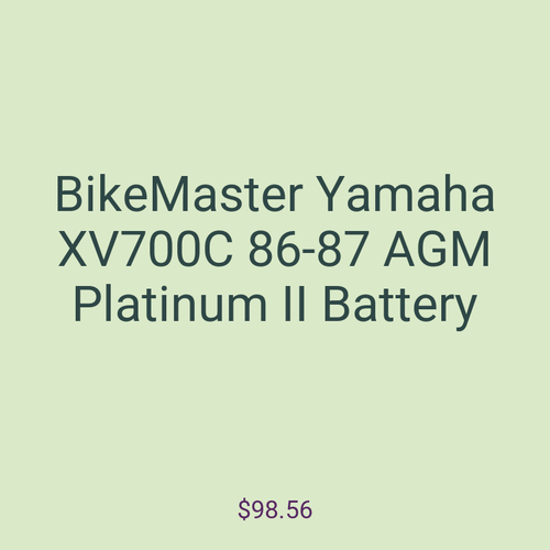 BikeMaster Yamaha XV700C 86-87 AGM Platinum II Battery