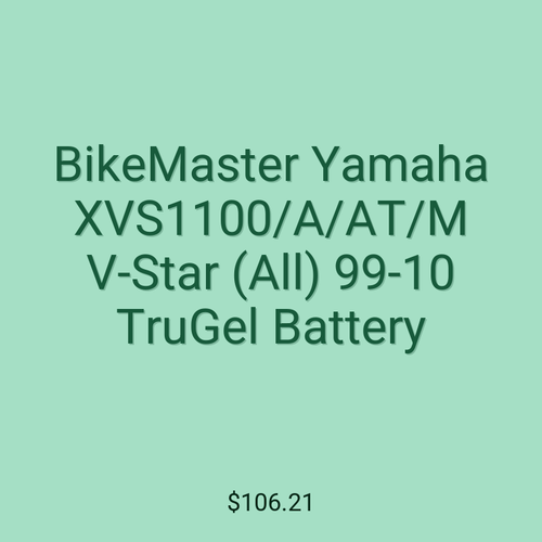 BikeMaster Yamaha XVS1100/A/AT/M V-Star (All) 99-10 TruGel Battery