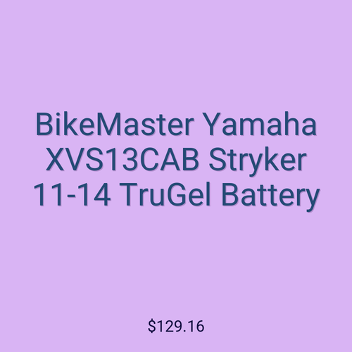 BikeMaster Yamaha XVS13CAB Stryker 11-14 TruGel Battery