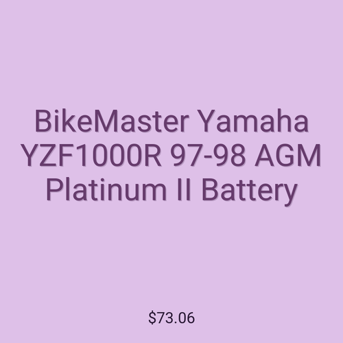 BikeMaster Yamaha YZF1000R 97-98 AGM Platinum II Battery