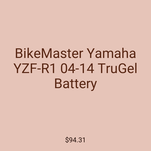 BikeMaster Yamaha YZF-R1 04-14 TruGel Battery