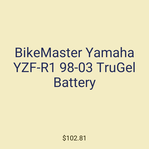 BikeMaster Yamaha YZF-R1 98-03 TruGel Battery