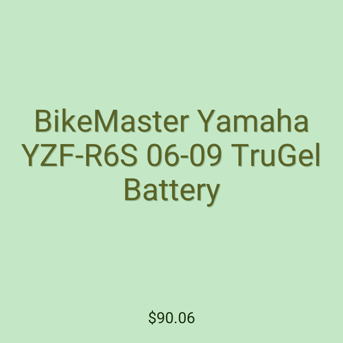 BikeMaster Yamaha YZF-R6S 06-09 TruGel Battery