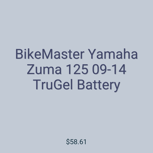 BikeMaster Yamaha Zuma 125 09-14 TruGel Battery