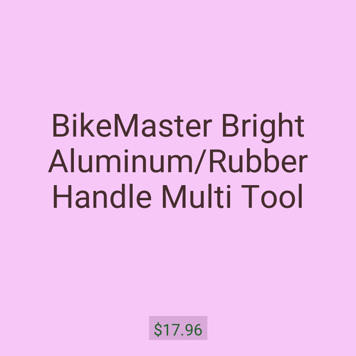 BikeMaster Bright Aluminum/Rubber Handle Multi Tool