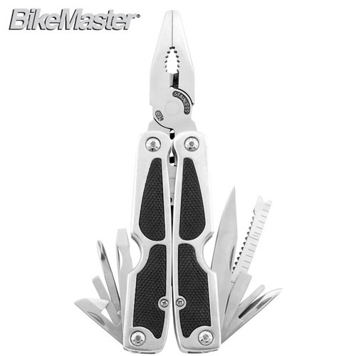 BikeMaster Bright Aluminum/Rubber Handle Multi Tool