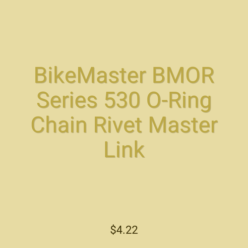 BikeMaster BMOR Series 530 O-Ring Chain Rivet Master Link