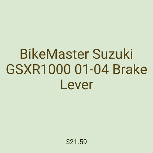 BikeMaster Suzuki GSXR1000 01-04 Brake Lever