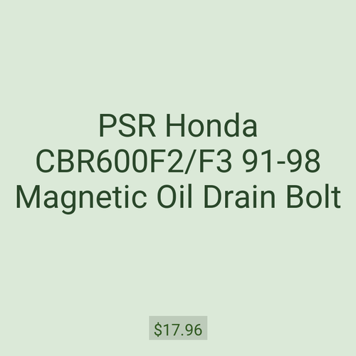 PSR Honda CBR600F2/F3 91-98 Magnetic Oil Drain Bolt